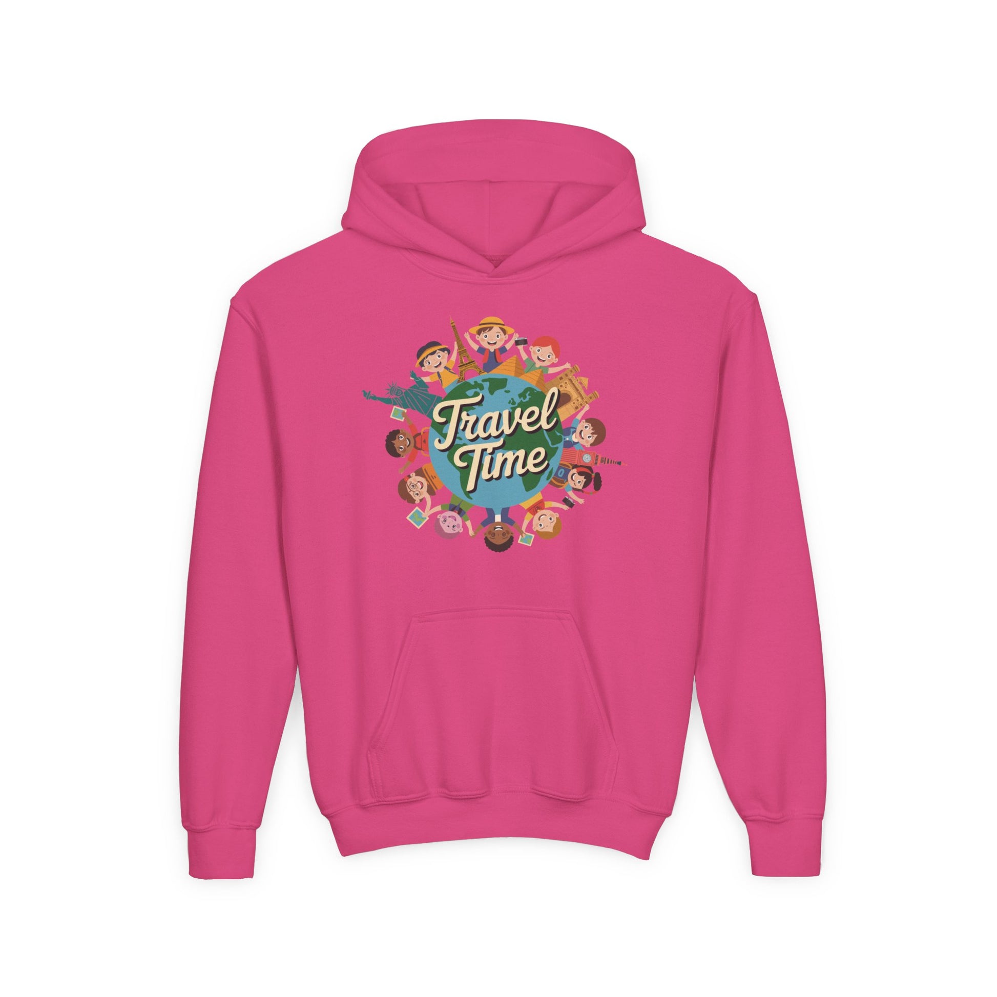 Youth Travel Time Hoodie — Kids Adventure Graphic Hoodie TEEZOCA