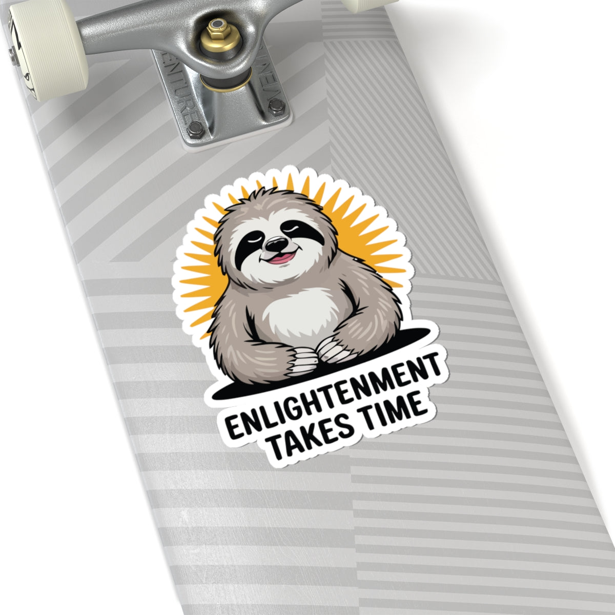 TEEZOCA enlightenment takes time sloth meditation sticker