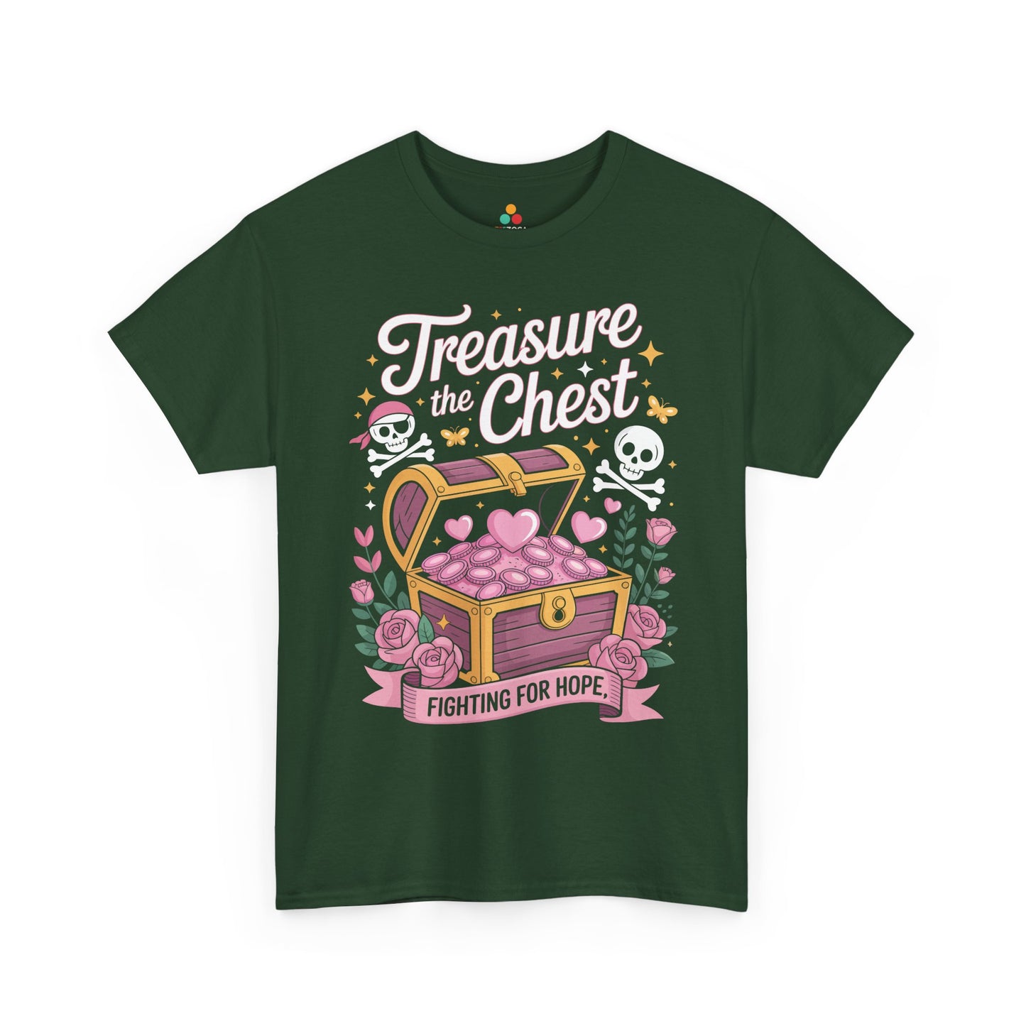 Treasure the Chest Fighting for Hope Breast Cancer Awareness Unisex T-shirt | TEEZOCA 