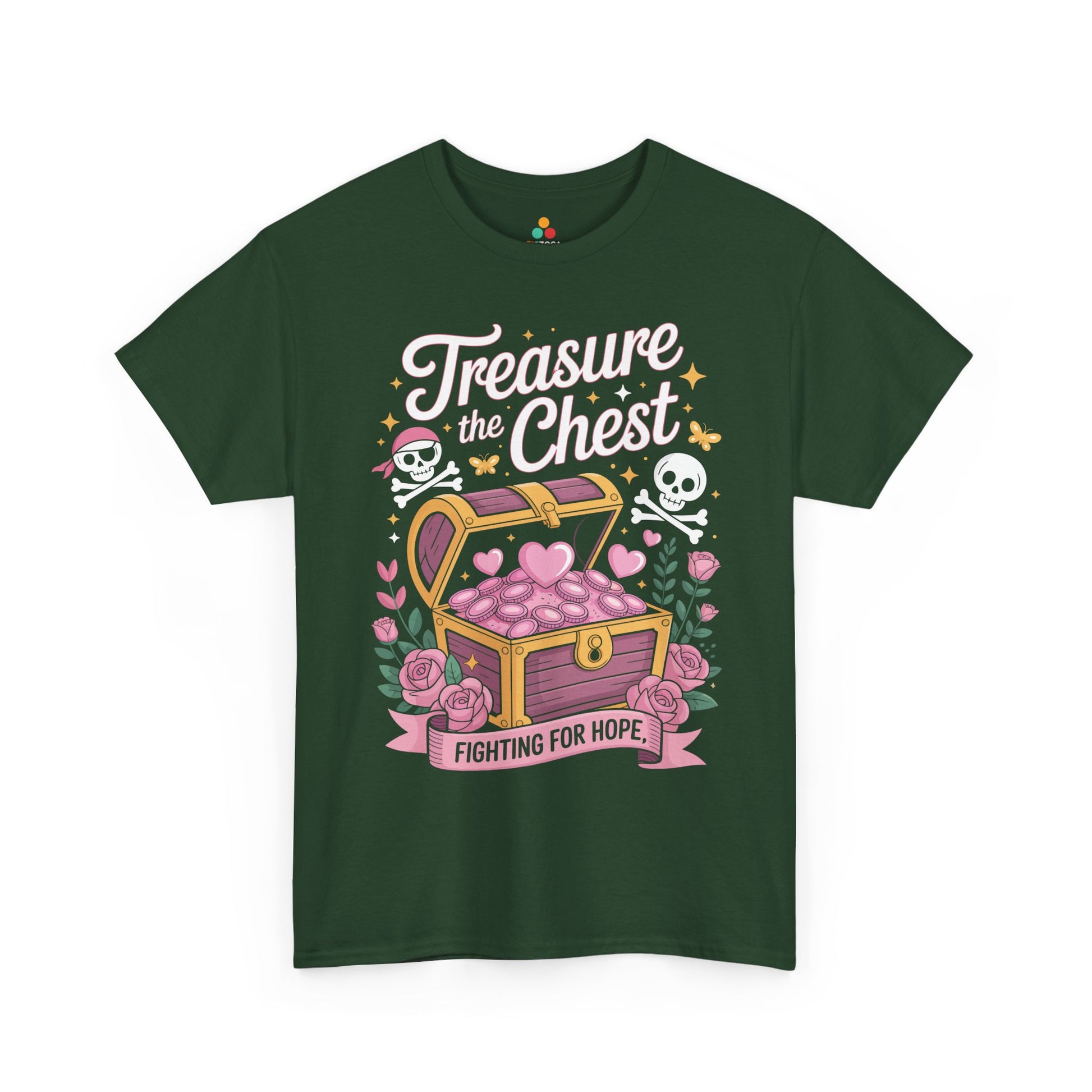 Treasure the Chest Fighting for Hope Breast Cancer Awareness Unisex T-shirt | TEEZOCA 