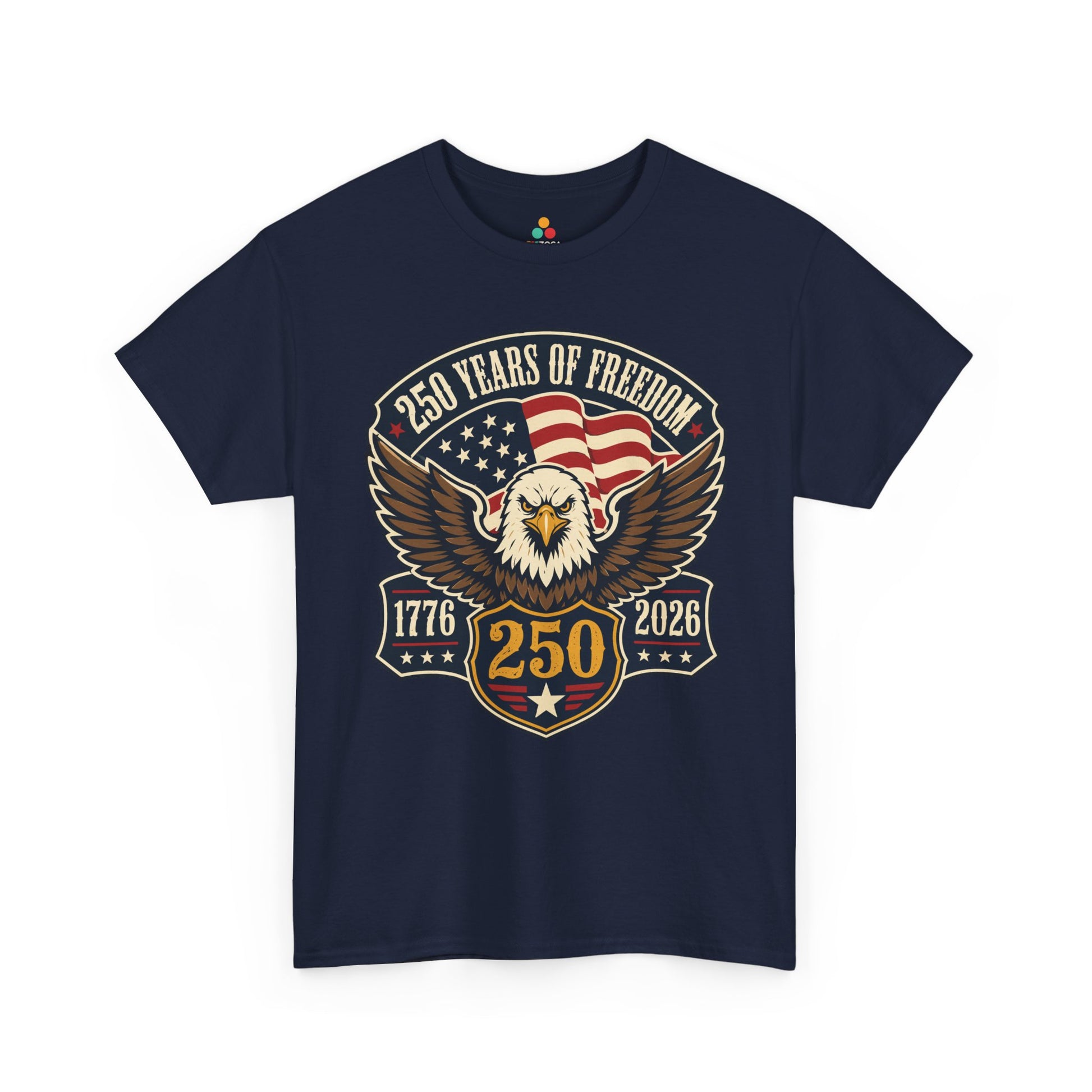 4th of July Shirt — 250 Years of Freedom Eagle T-shirt — TEEZOCA
