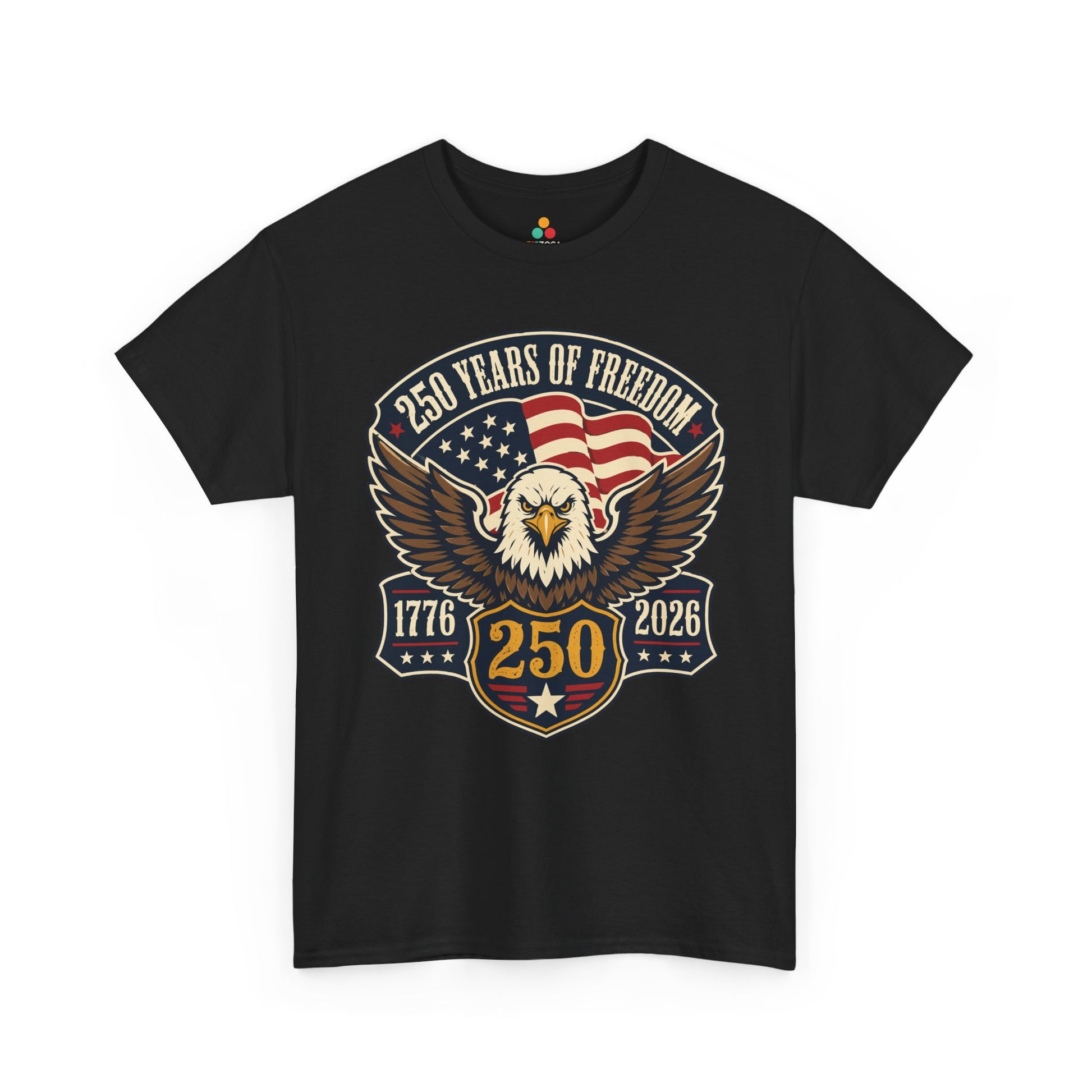 4th of July Shirt — 250 Years of Freedom Graphic T-shirt for Men | TEEZOCA 