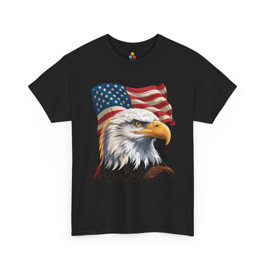 4th of July Shirt — Bald Eagle American Flag Graphic T-shirt | TEEZOCA 