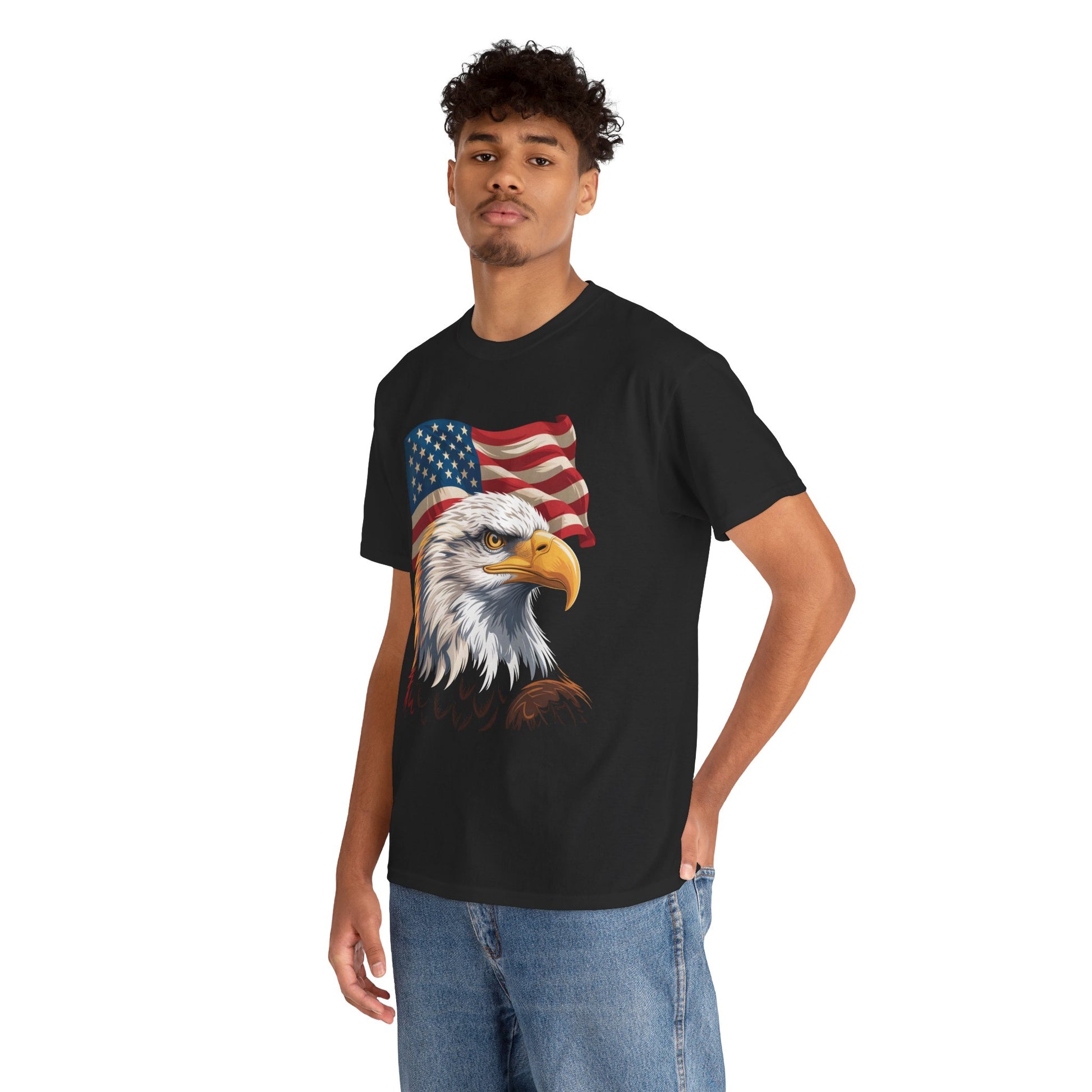 4th of July Shirt — Bald Eagle American Flag T-shirt — TEEZOCA
