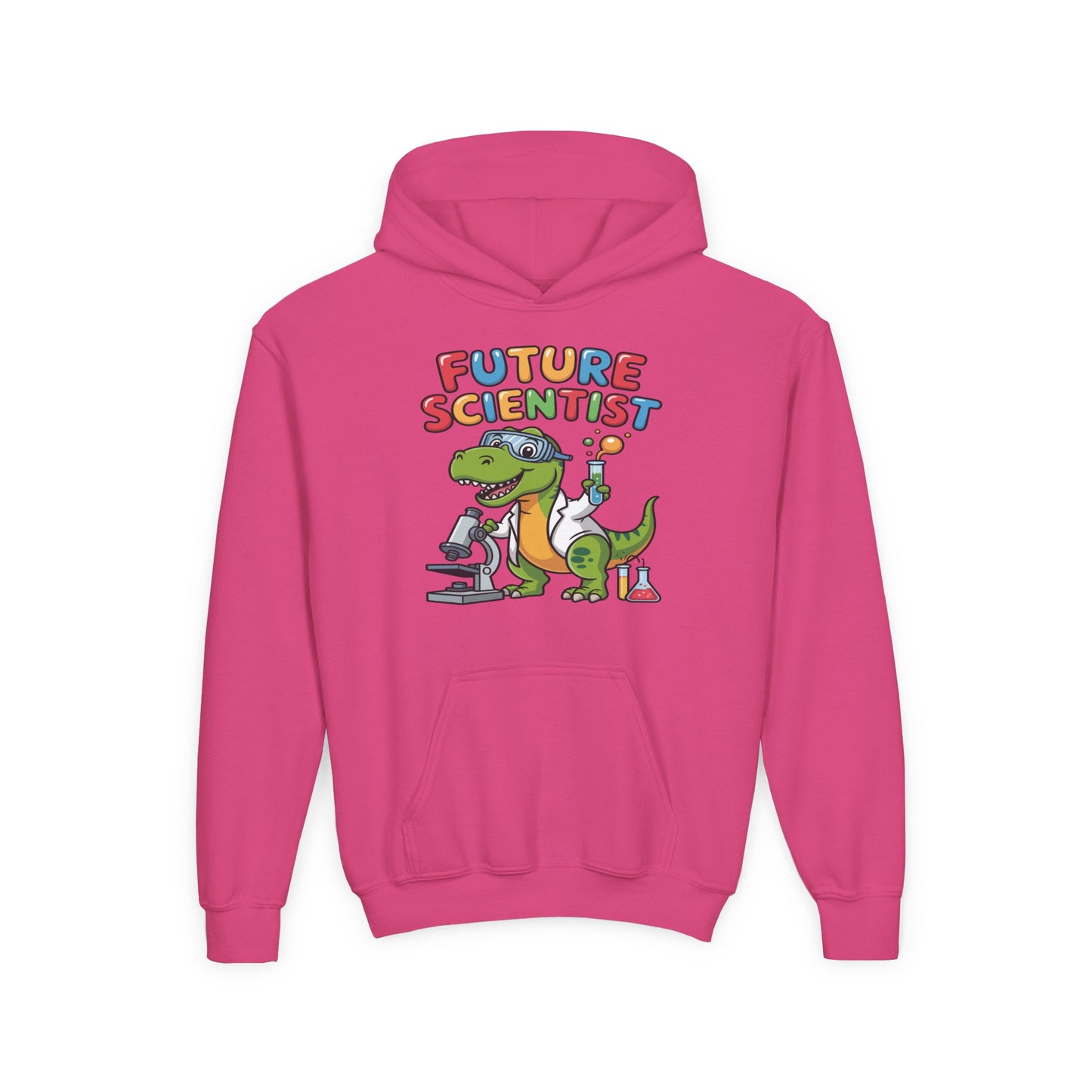 Youth Hoodie — "Future Scientist" Dino STEM Hoodie for Kids TEEZOCA
