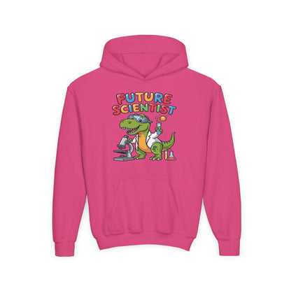 Youth Hoodie — "Future Scientist" Dino STEM Hoodie for Kids TEEZOCA