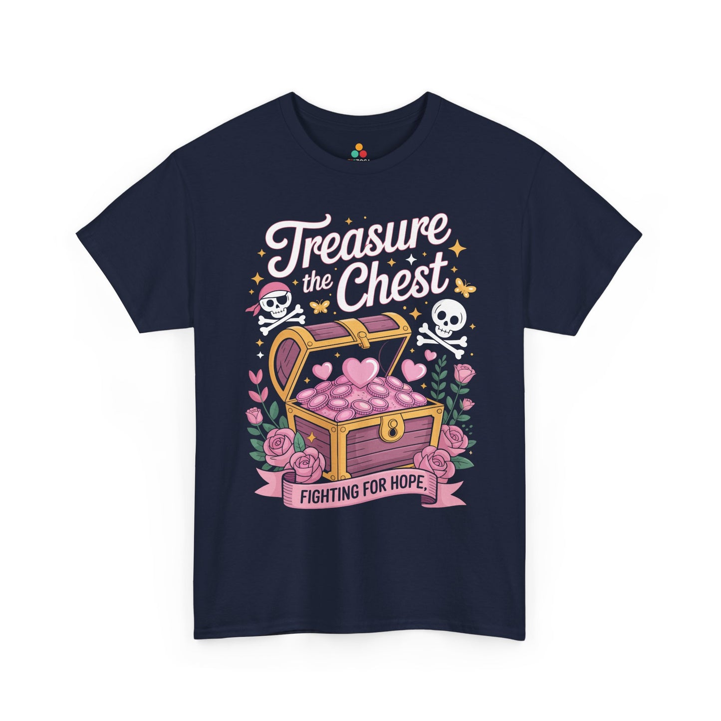 Treasure the Chest Fighting for Hope Breast Cancer Awareness Unisex T-shirt | TEEZOCA 