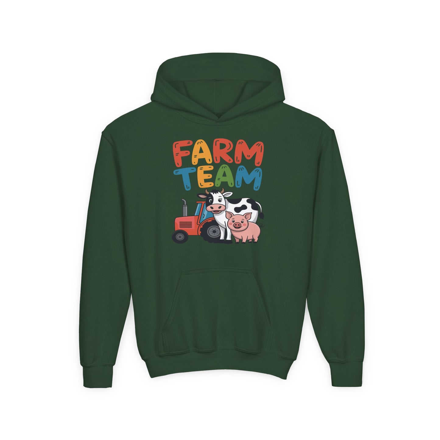 Farm Team Kids Hoodie – Cute Farm Animals Design | TEEZOCA 