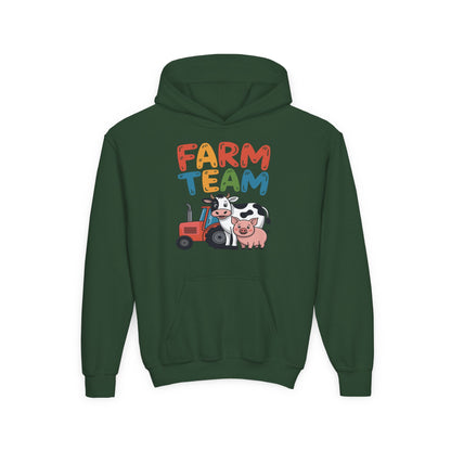 Farm Team Kids Hoodie – Cute Farm Animals Design | TEEZOCA 