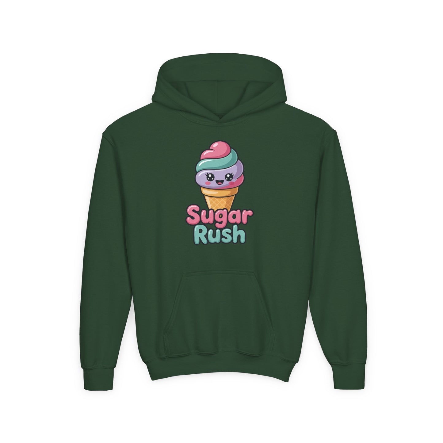Kids hoodie with cute Sugar Rush ice cream character design TEEZOCA