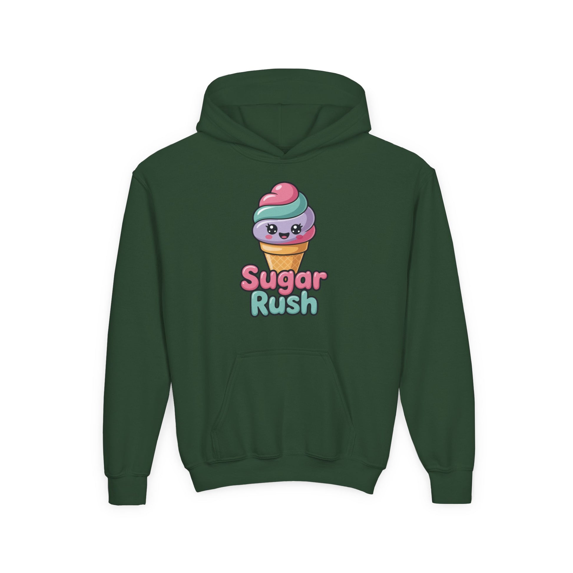 Kids hoodie with cute Sugar Rush ice cream character design TEEZOCA