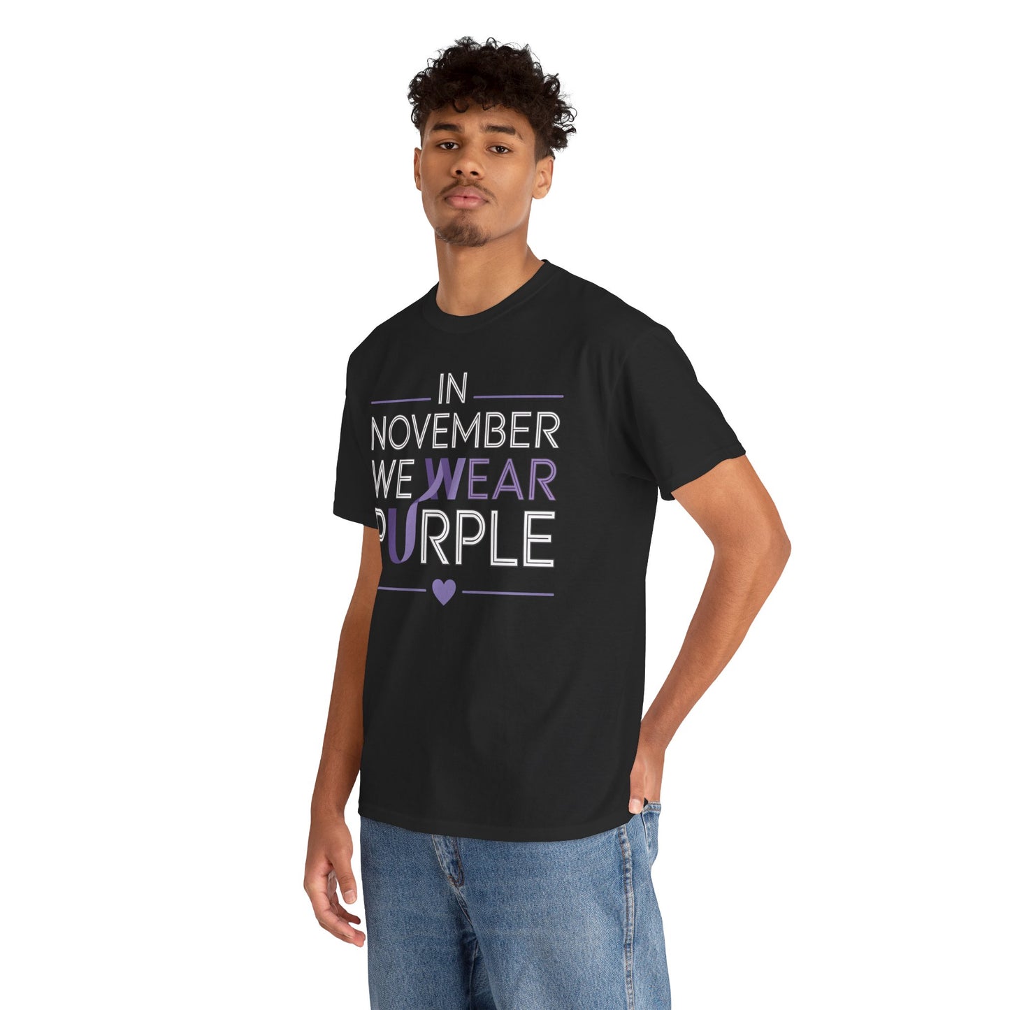 In November We Wear Purple Alzheimer Awareness Unisex T-shirt | TEEZOCA 