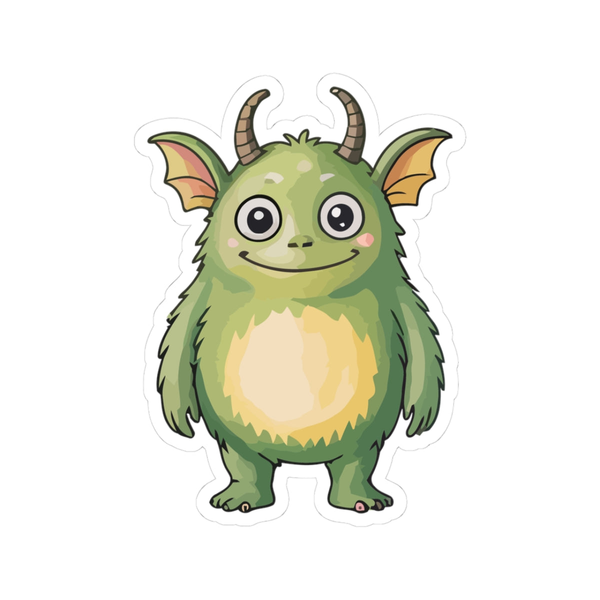TEEZOCA cute green monster sticker cartoon creature