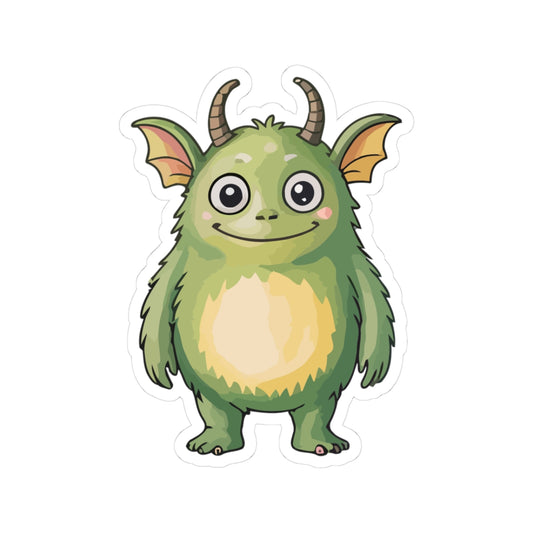 TEEZOCA cute green monster sticker cartoon creature