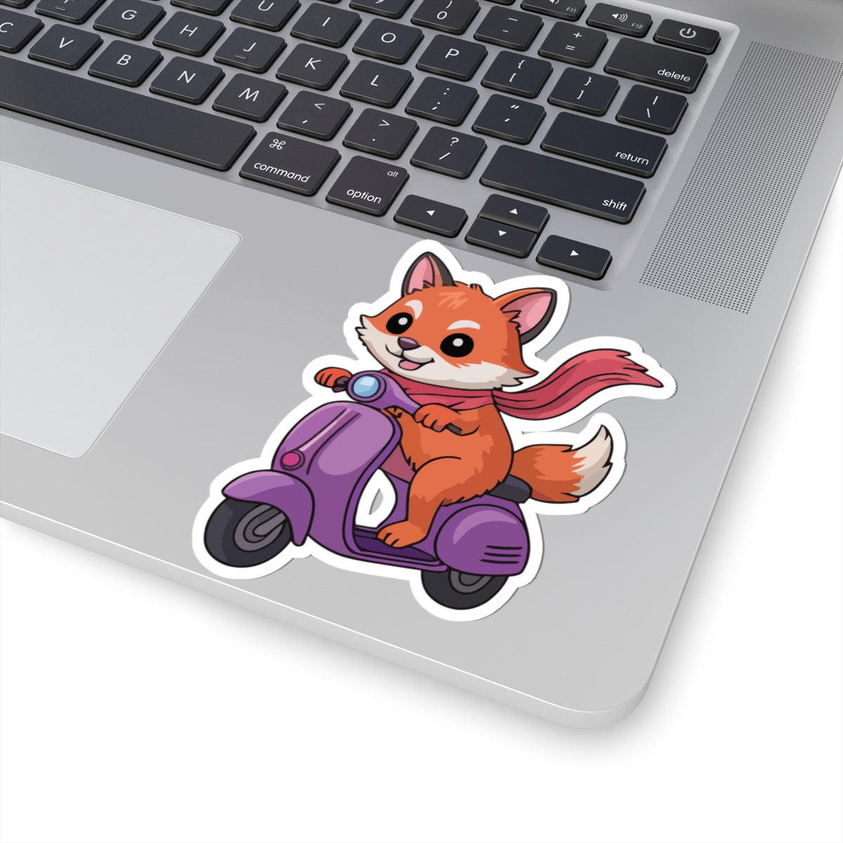 TEEZOCA fox scooter sticker cute fox riding scooter