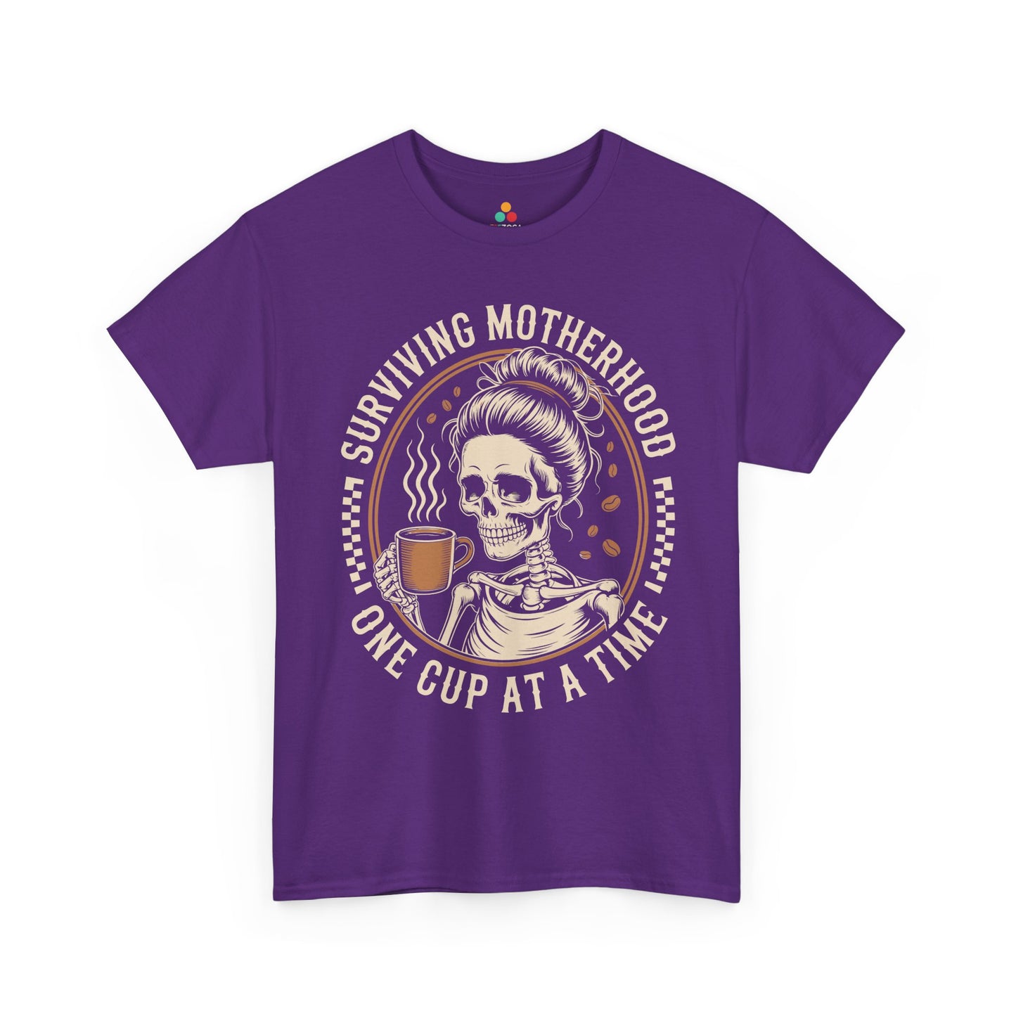 Surviving Motherhood Women's T-shirt Funny Coffee Mom Mother's Day Gift | TEEZOCA 