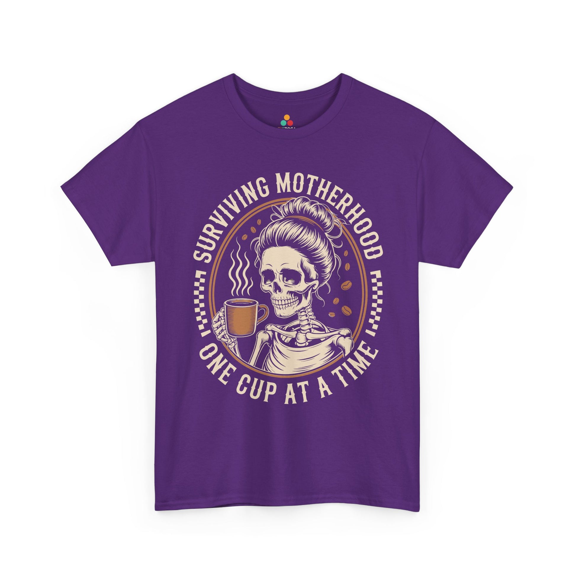 Surviving Motherhood Women's T-shirt Funny Coffee Mom Mother's Day Gift | TEEZOCA 