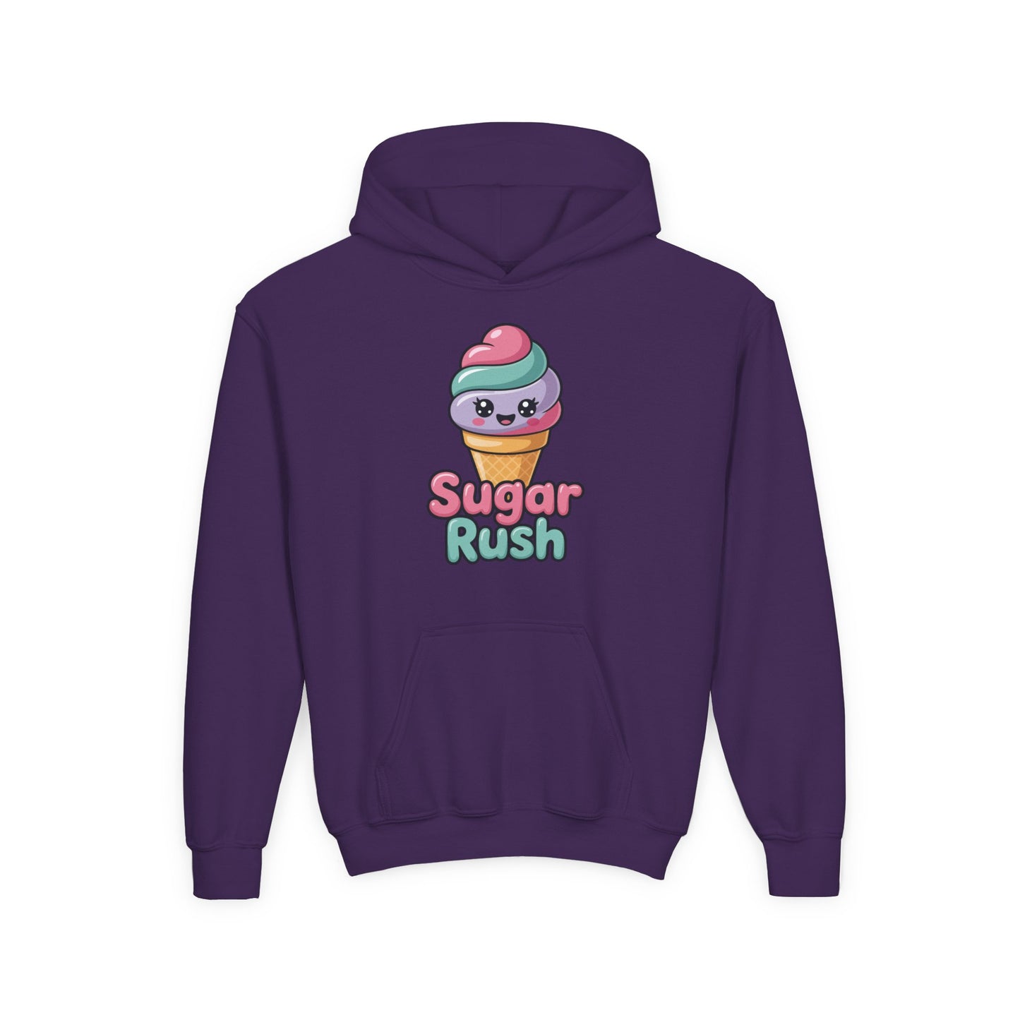 Children’s hoodie featuring smiling pastel ice cream illustration TEEZOCA
