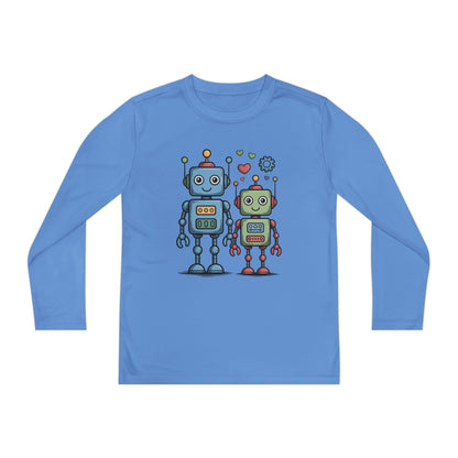 Cute Robot Friends Kids Long Sleeve T-Shirt | TEEZOCA 