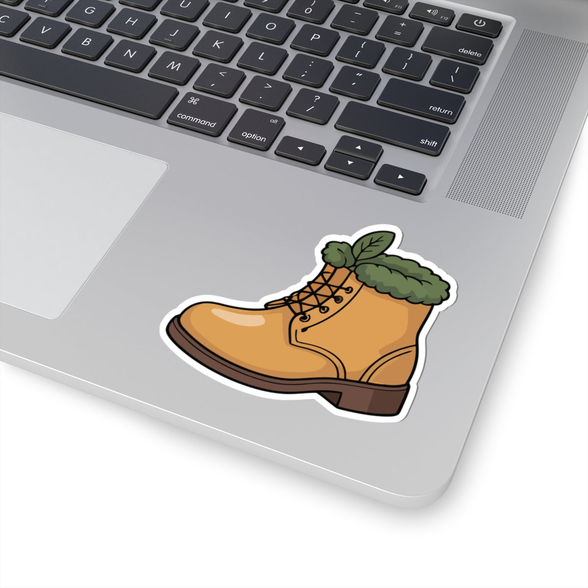 TEEZOCA cottagecore autumn boot sticker with leafy plant design