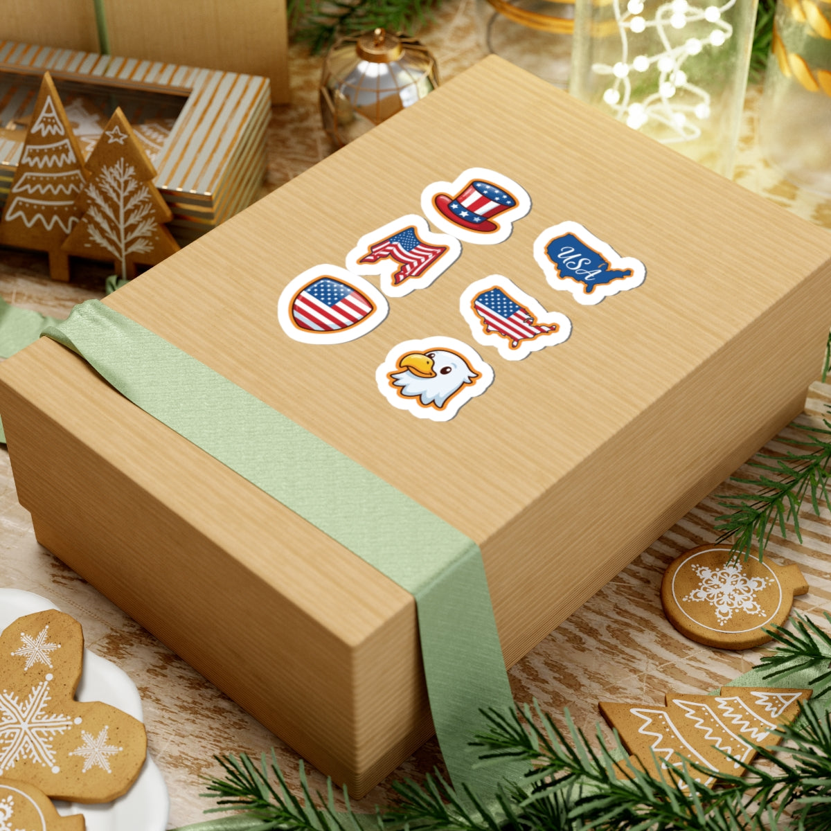 Patriotic USA Sticker Set – Cute 4th of July Aesthetic Sticker Pack | TEEZOCA 