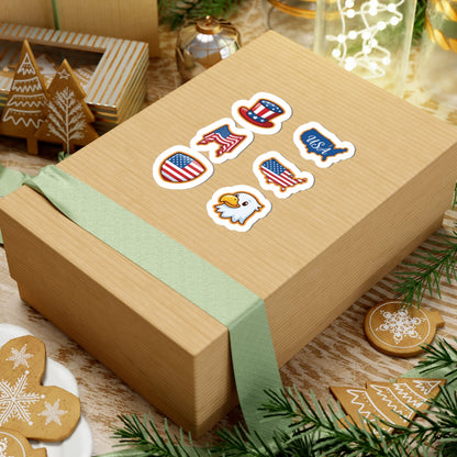 Patriotic USA Sticker Set – Cute 4th of July Aesthetic Sticker Pack | TEEZOCA 
