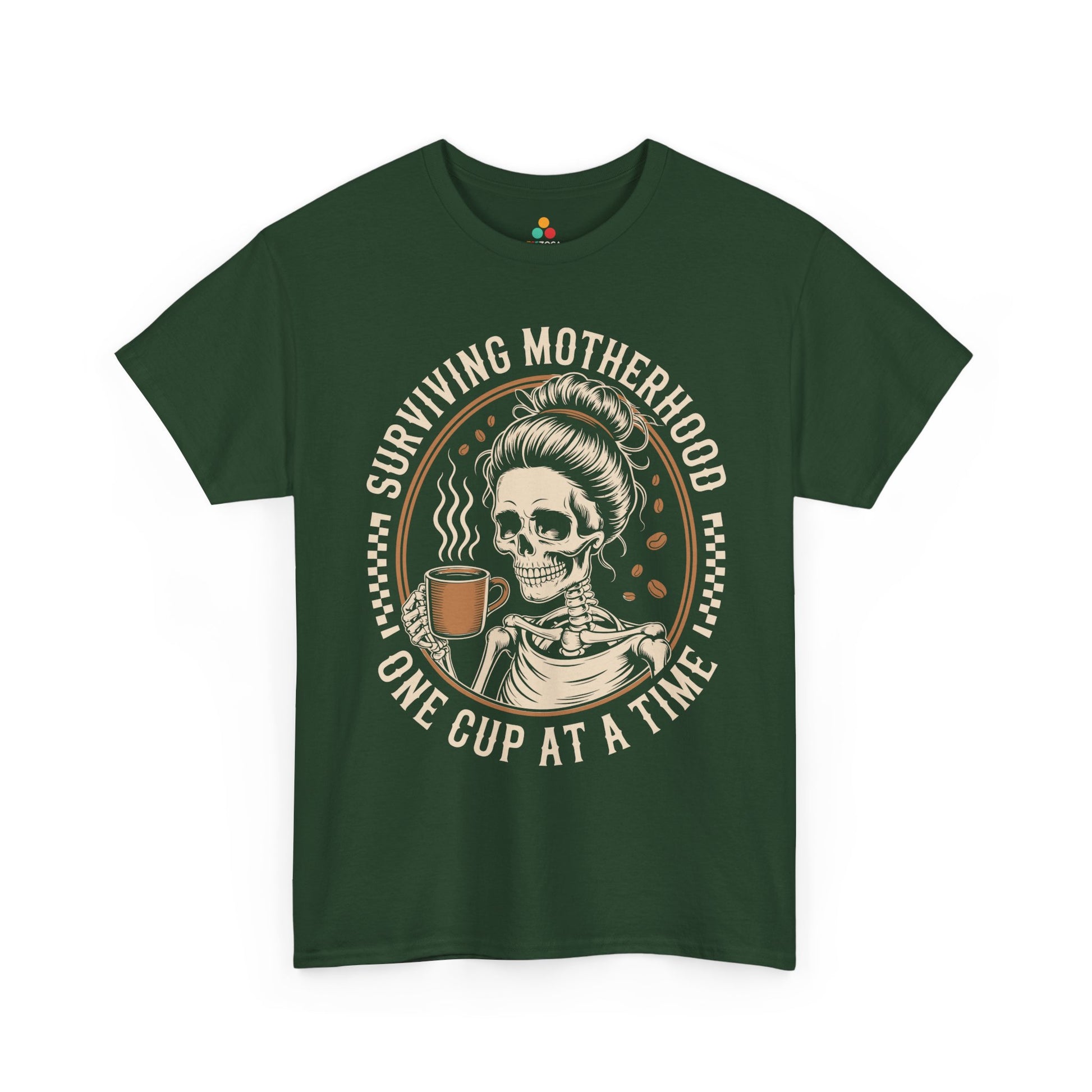 Surviving Motherhood Women's T-shirt Funny Coffee Mom Mother's Day Gift | TEEZOCA 