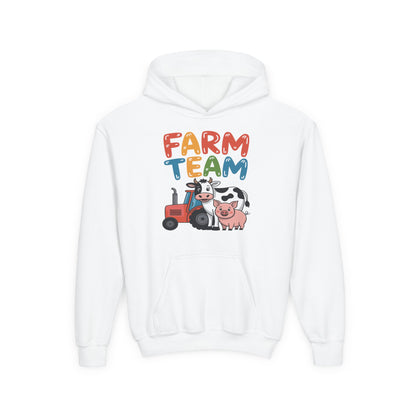 Farm Team Kids Hoodie – Cute Farm Animals Design | TEEZOCA 