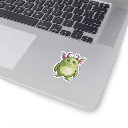 TEEZOCA funny green monster sticker kawaii style