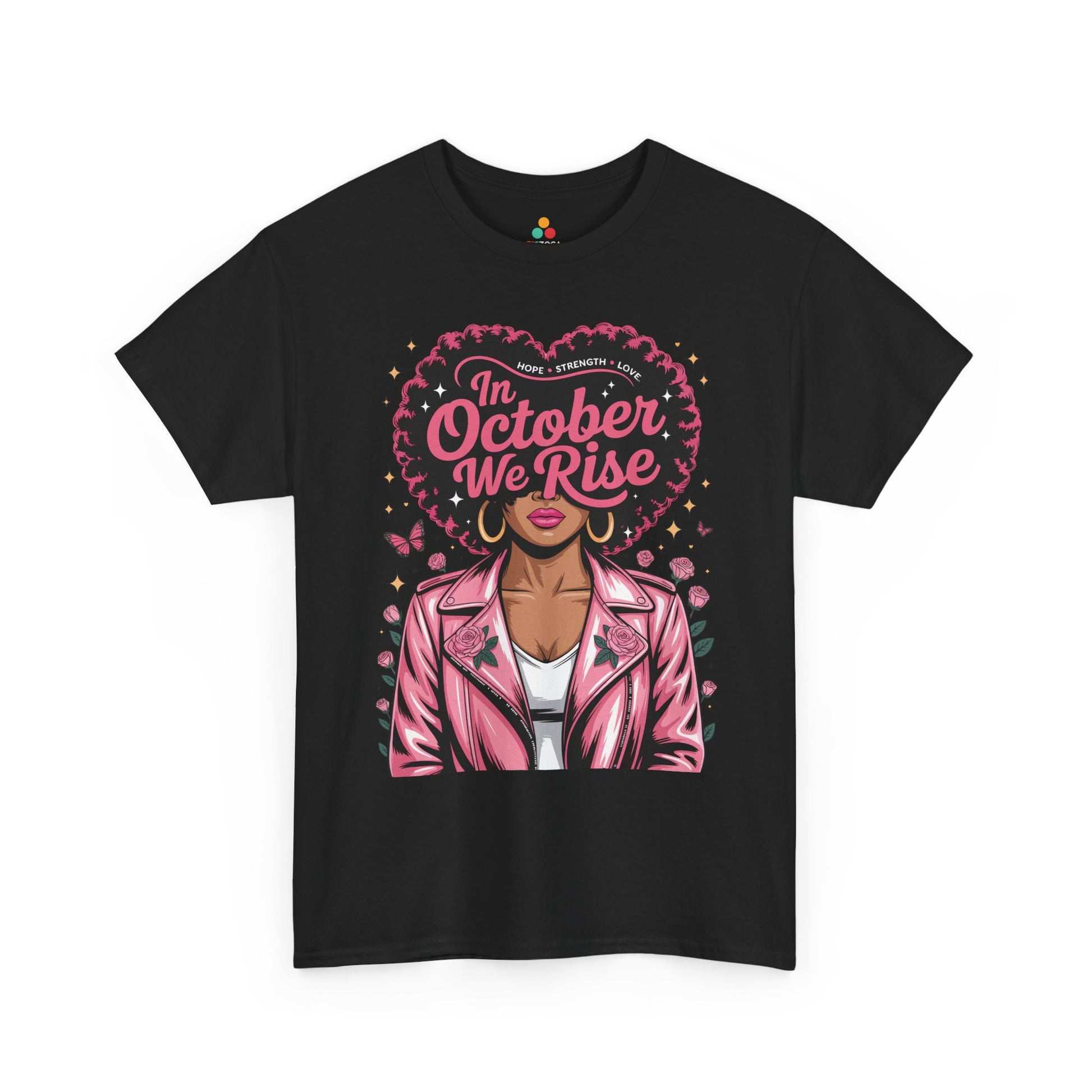 In October We Rise Breast Cancer Awareness Unisex T-shirt | TEEZOCA 
