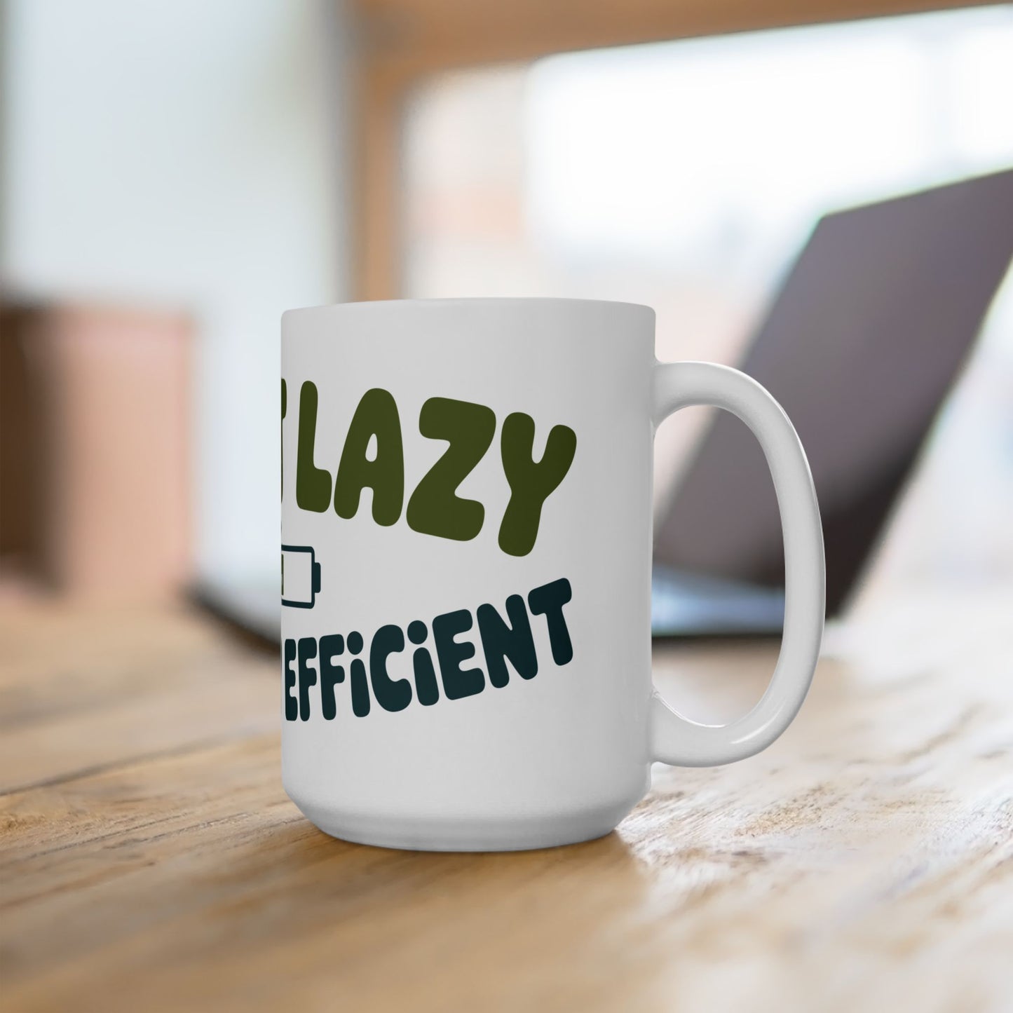 TEEZOCA funny quote mug featuring energy efficient sloth design