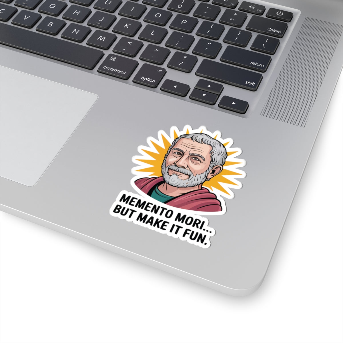 TEEZOCA stoic philosophy sticker memento mori illustration