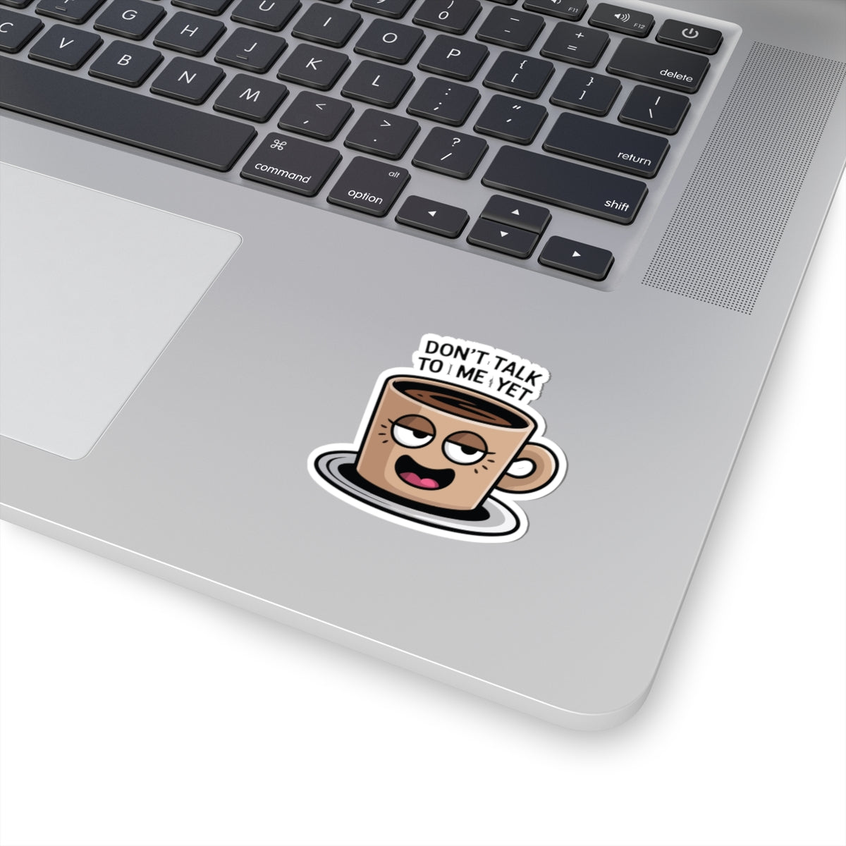 TEEZOCA tired coffee cup humor sticker