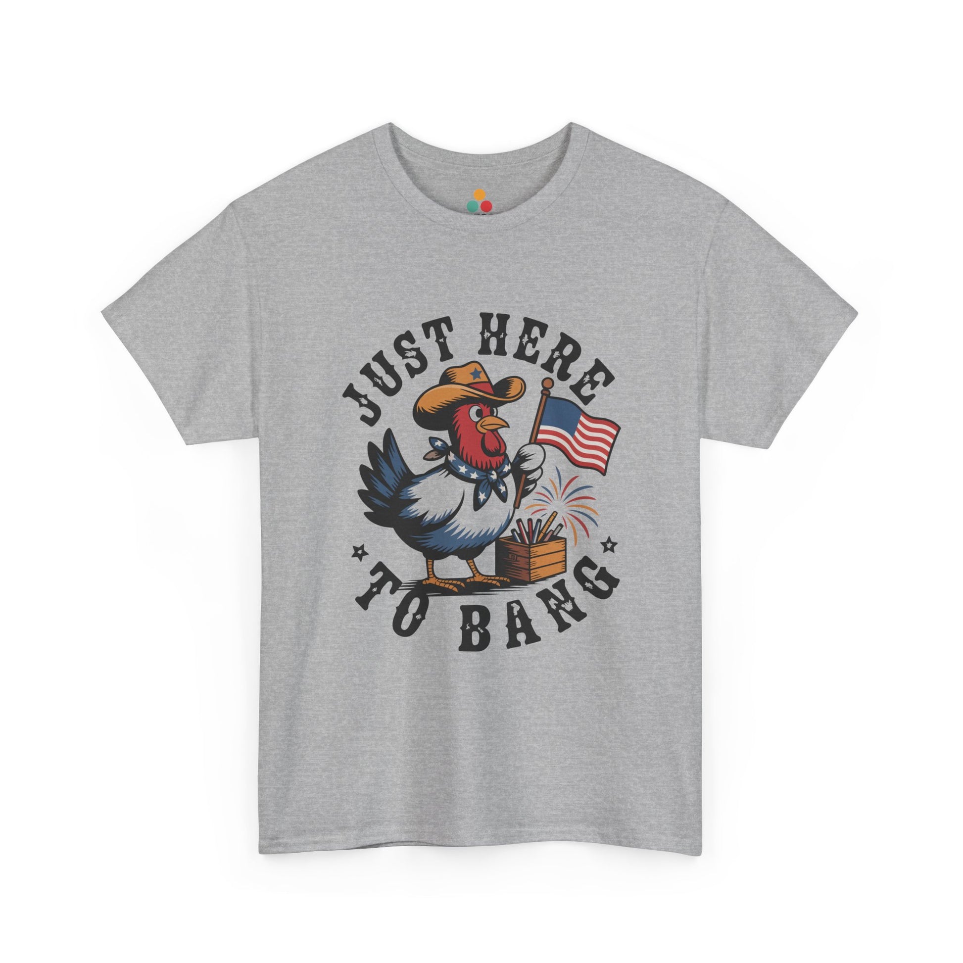 Funny Rooster Shirt — Just Here to Bang 4th of July T-shirt | TEEZOCA 