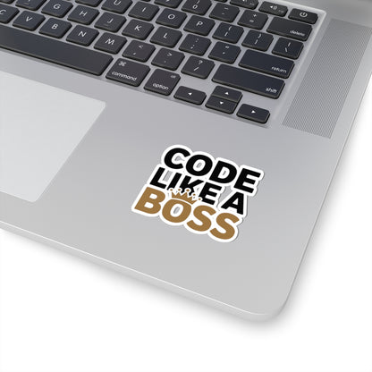 TEEZOCA developer sticker featuring code like a boss text design