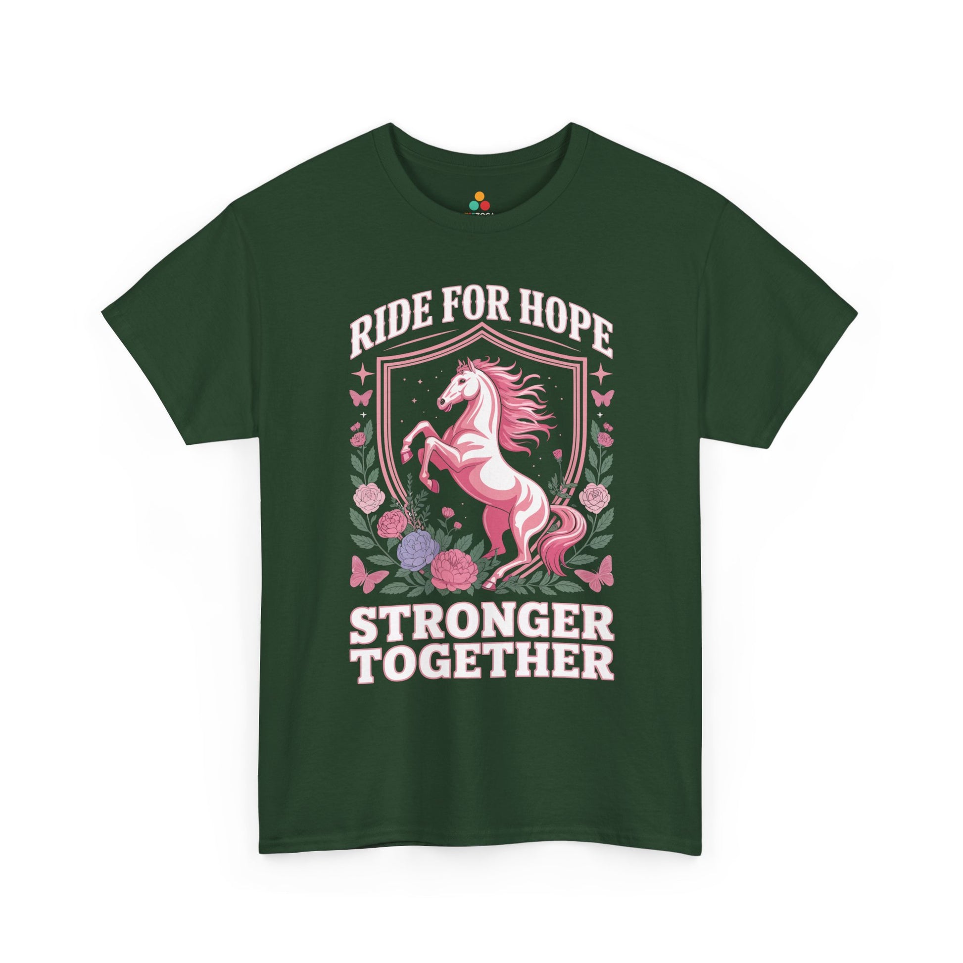 Ride for Hope Stronger Together Cancer Awareness Unisex T-shirt | TEEZOCA 