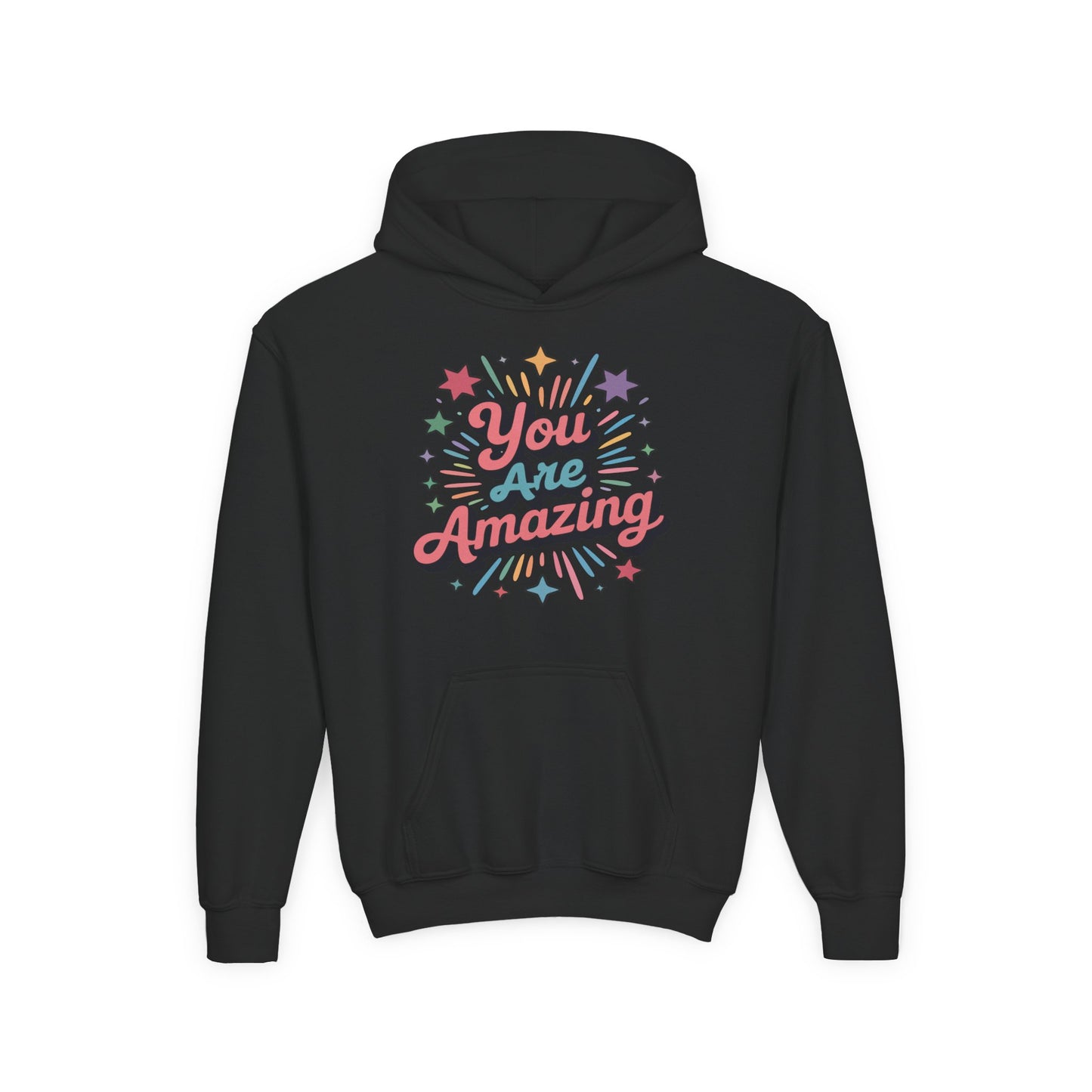 Youth Hoodie — "You Are Amazing" Inspiring Graphic Pullover TEEZOCA