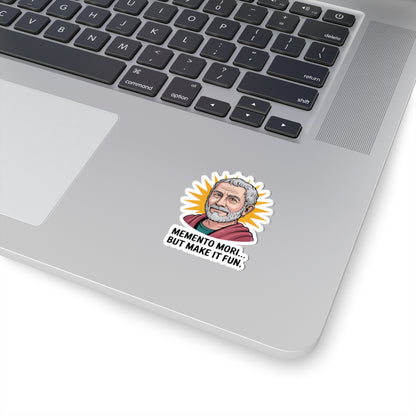 TEEZOCA stoic philosophy sticker memento mori illustration