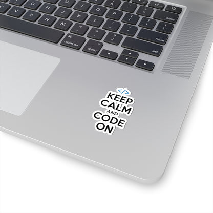 TEEZOCA developer motivation sticker keep calm code on typography