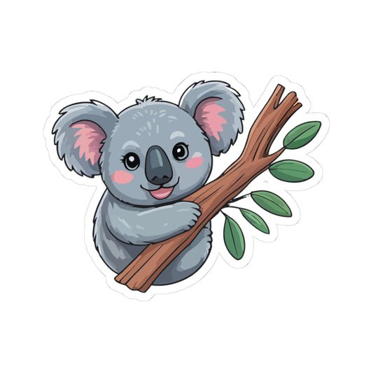 TEEZOCA cute koala hugging tree sticker cartoon