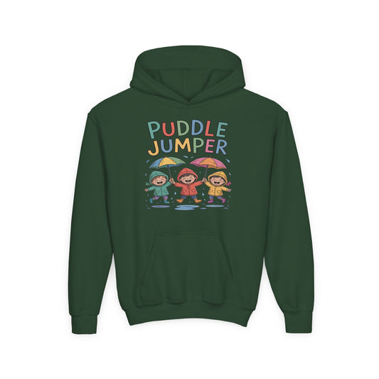 Puddle Jumper Kids Hoodie – Cute Rainy Day Children’s Pullover TEEZOCA