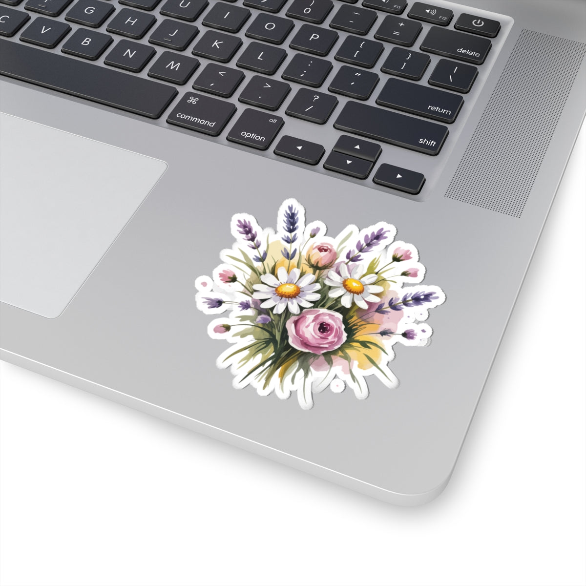 TEEZOCA wildflower bouquet floral sticker with daisies roses and lavender