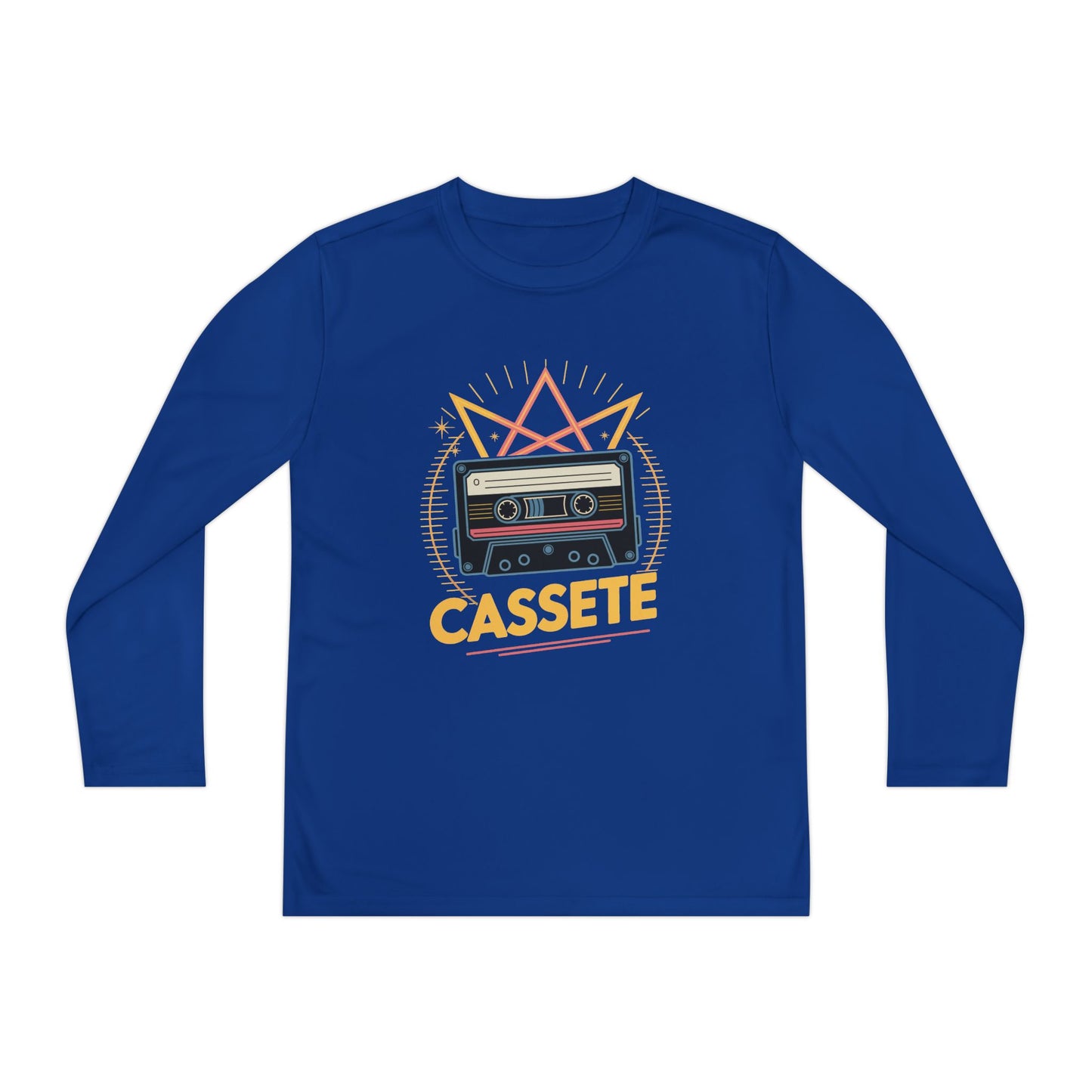 Youth Long Sleeve Tee — Retro Cassette Tape Graphic TEEZOCA