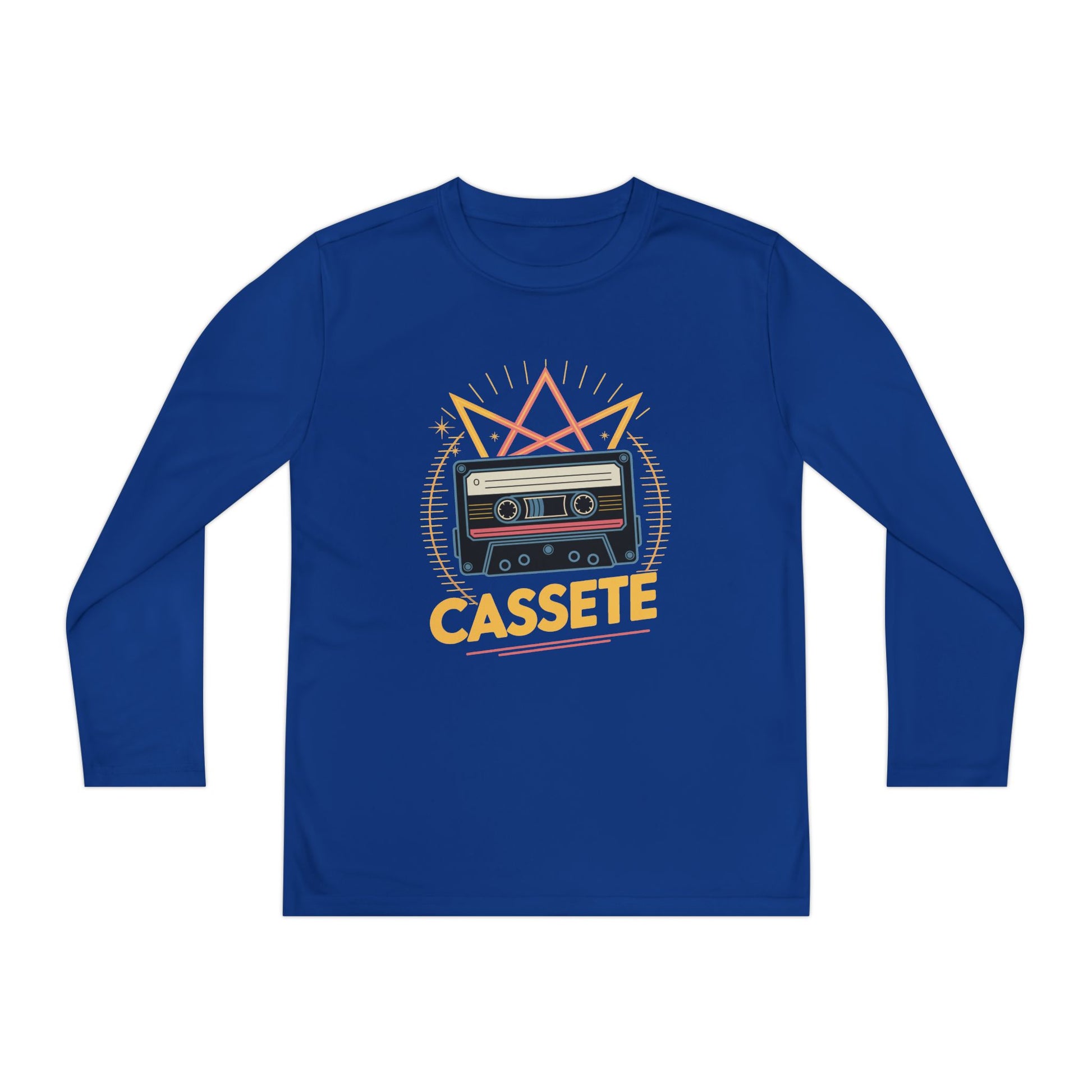 Youth Long Sleeve Tee — Retro Cassette Tape Graphic TEEZOCA