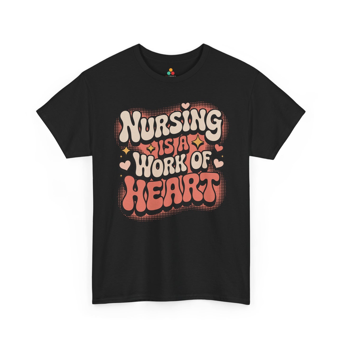 Nursing Is A Work Of Heart Unisex T-shirt Retro Design | TEEZOCA 