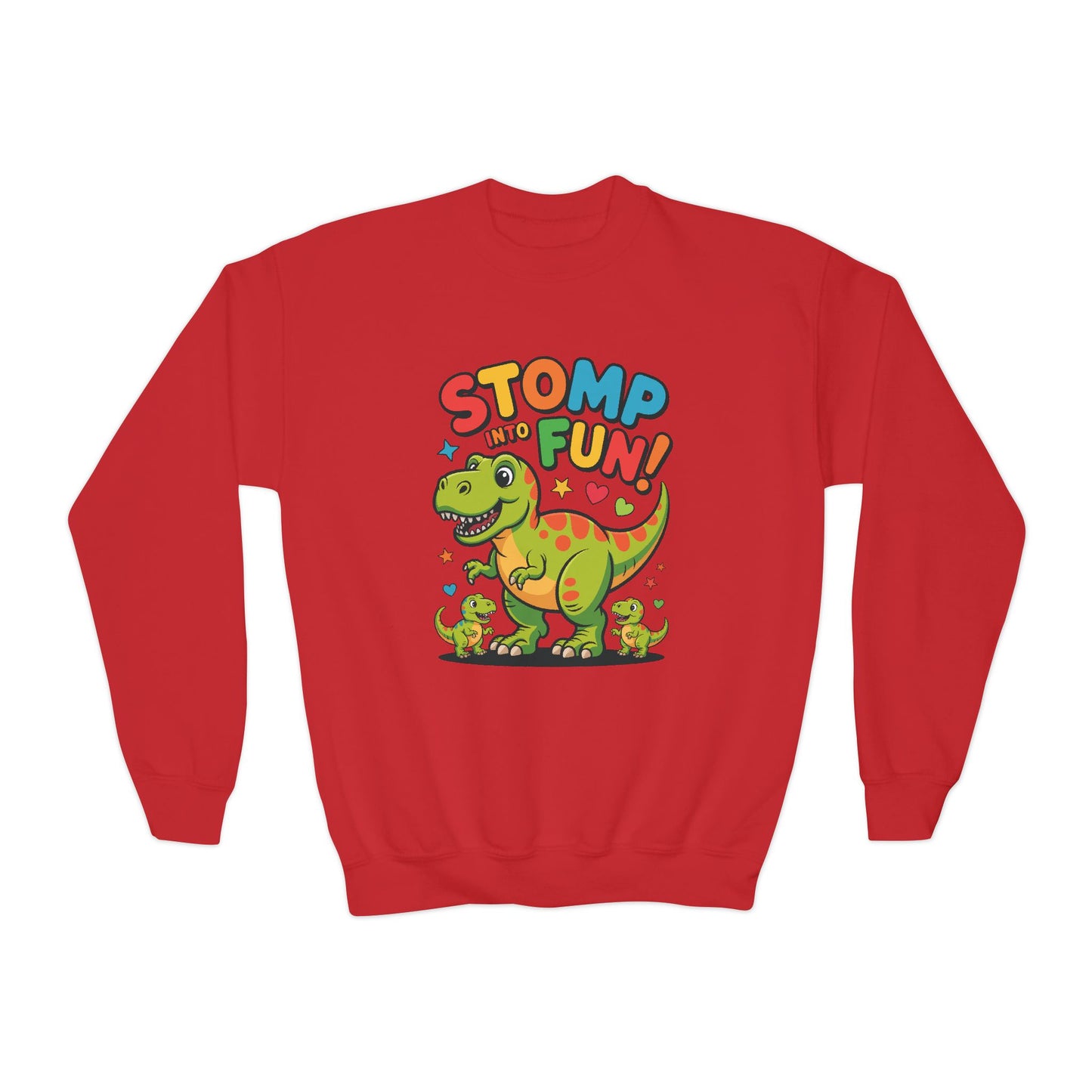 Stomp Fun! Kids Dinosaur Crewneck Sweatshirt TEEZOCA