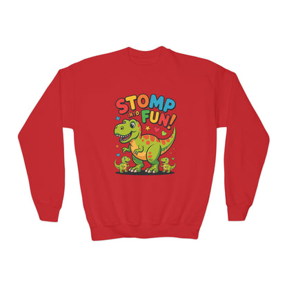Stomp Fun! Kids Dinosaur Crewneck Sweatshirt TEEZOCA