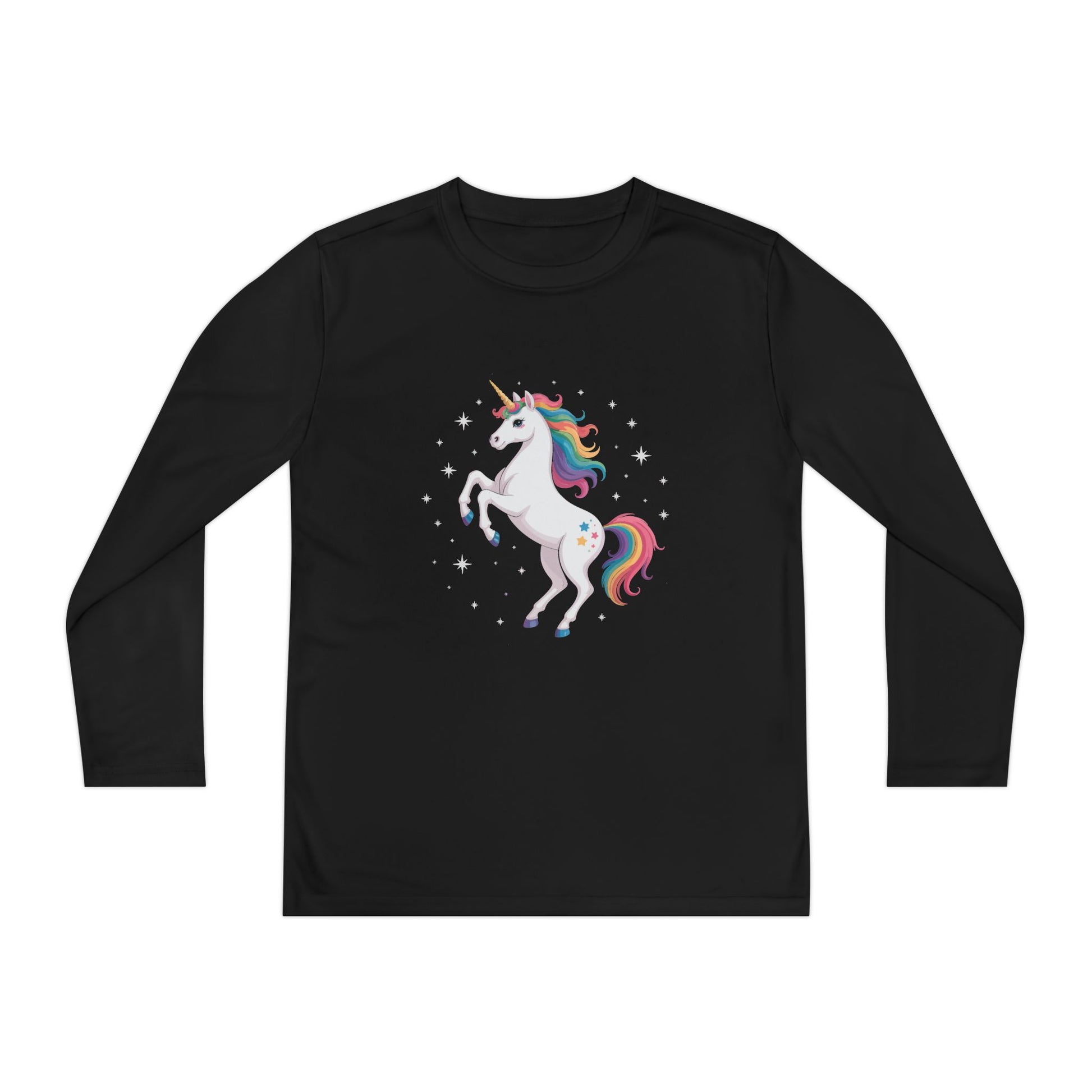 Youth Long Sleeve Tee — Rainbow Unicorn Graphic TEEZOCA