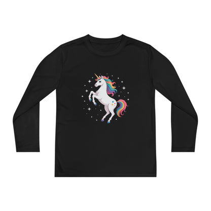 Youth Long Sleeve Tee — Rainbow Unicorn Graphic TEEZOCA