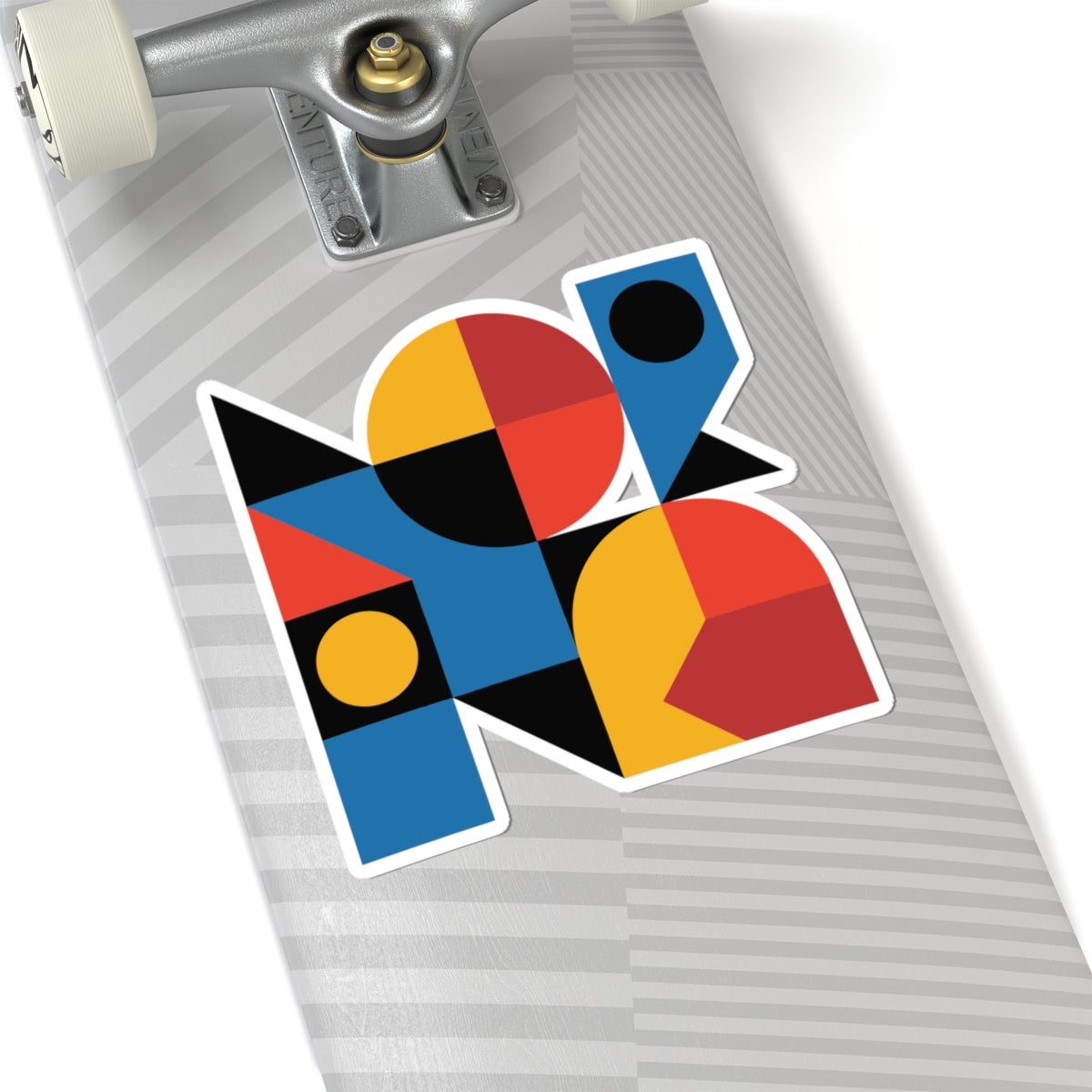 TEEZOCA abstract geometric shapes sticker modern color blocks